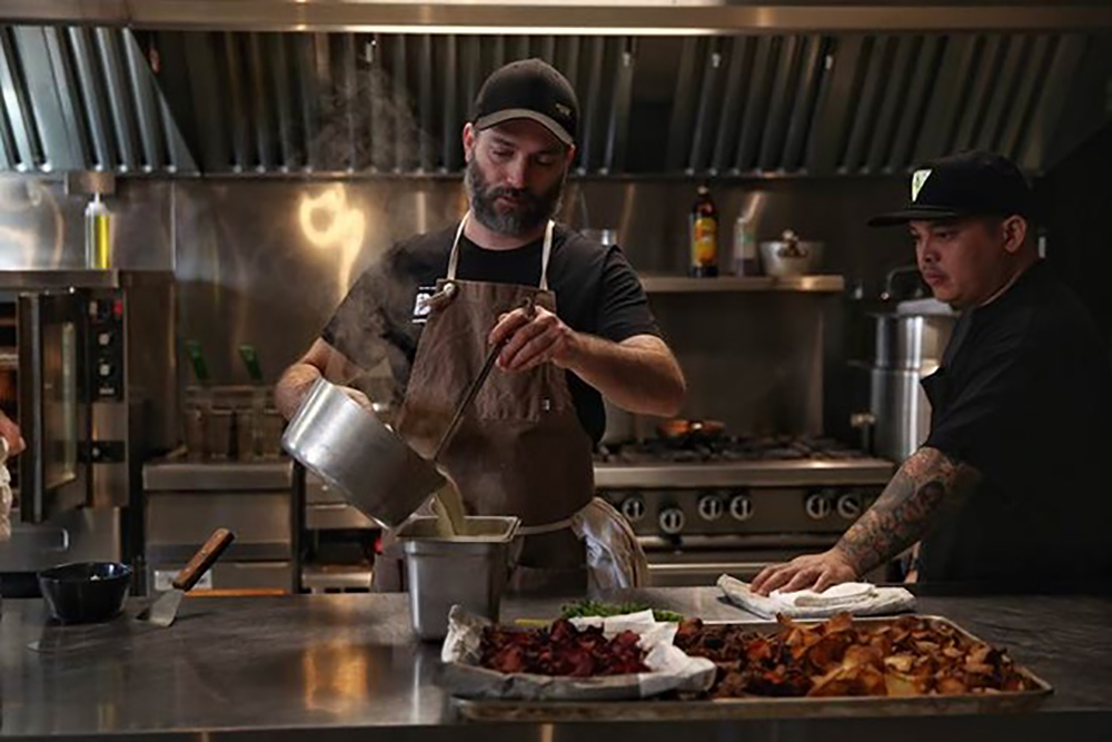 Commercial kitchen interior