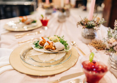 dinner table arrangement for special event